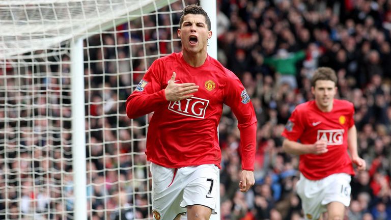 Cristiano Ronaldo del Manchester United. 